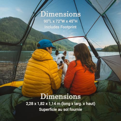 Coleman PEAK1 Premium Waterproof Backpacking Tent with Rainfly & Footprint, Lightweight Camping Tent Withstands Winds up t...