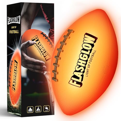 Light Up Football for Boys: Glow in The Dark - Toys for Kids Teen Boys Ages 8-15 - Birthday Christmas Easter Gift Ideas - ...