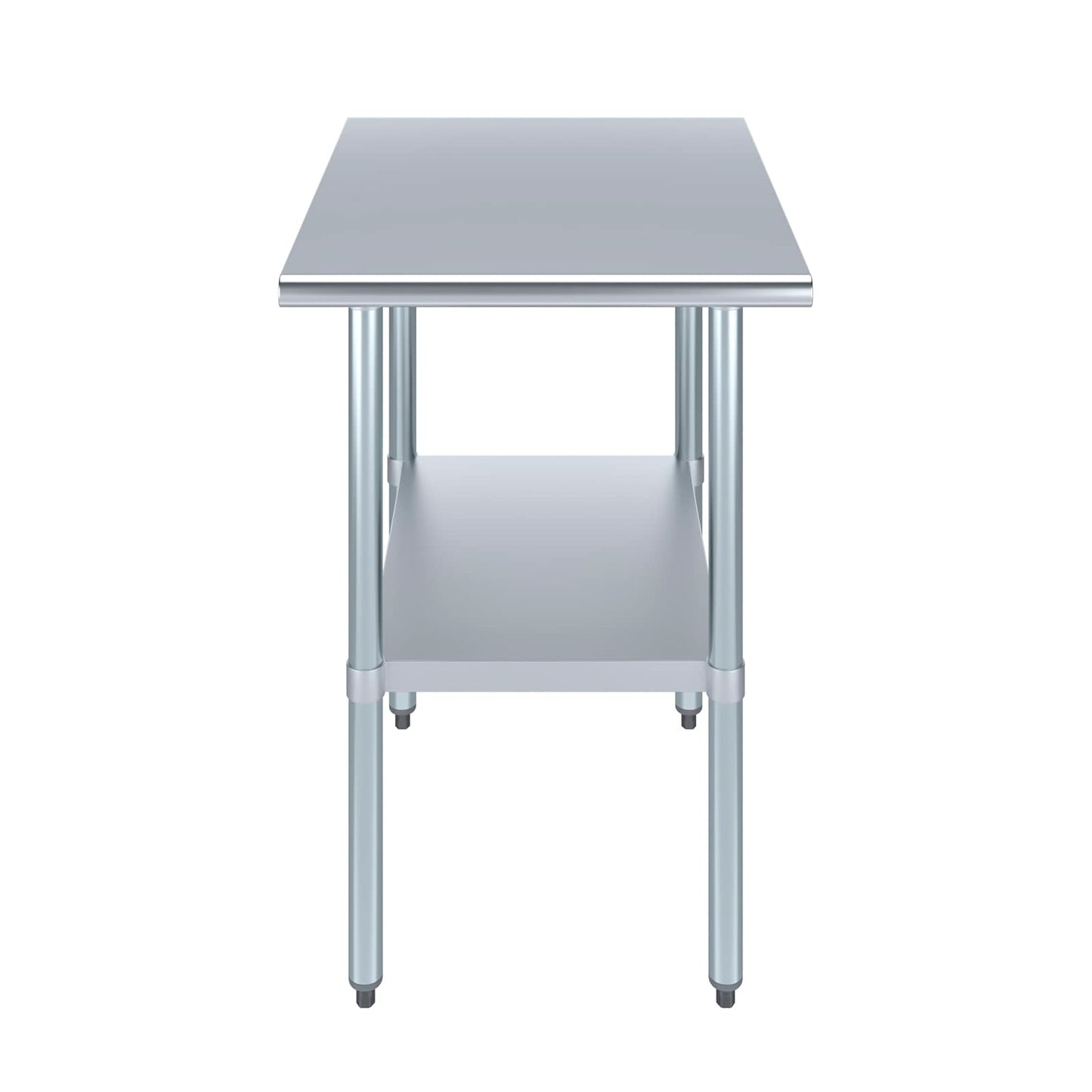 AmGood 30 in. x 24 in. Stainless Steel Work Table | Metal Kitchen Food Prep Table | NSF