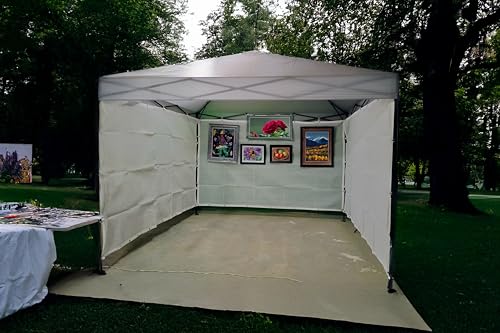 (White) Super Heavy Duty Mesh Tarp Net Sail Sun Shade Awning and Fence Screen Patio and Canopy Cover (6' x 10') Finished S...