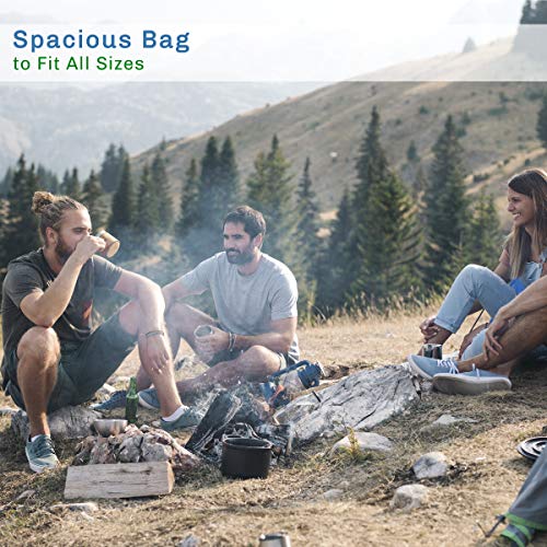 Sleeping Bag - Lightweight Envelope-Style 32F Rated Outdoor Sleeping Bag with Hood and Carry Case for Backpacking, Camping...