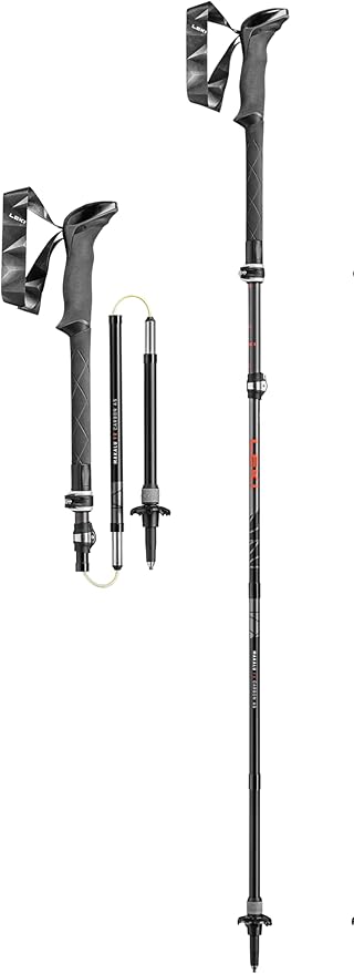 LEKI Makalu FX Carbon AS Trekking Poles - Foldable Collapsible Lightweight Walking Poles for Hiking