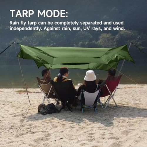 11Ft All-in-one Hammock Tent with Underquilt, Warm Insulation Ultralight 4 Season Under Quilt for Hammocks, Portable for H...