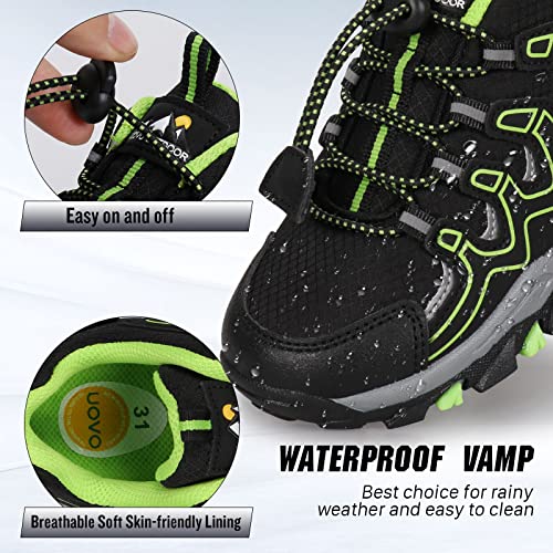 UOVO Boys Shoes Boys Tennis Running Sneakers Waterproof Hiking Shoes Kids Outdoor Fashion Sneakers Slip Resistant (Big/Lit...