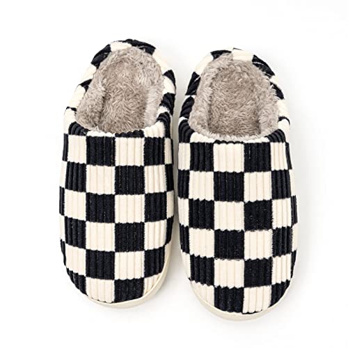 Guyarns House Slippers for Women & Men - Fuzzy, Casual Indoor/Outdoor Shoes with Memory Foam & Faux Fur Lining