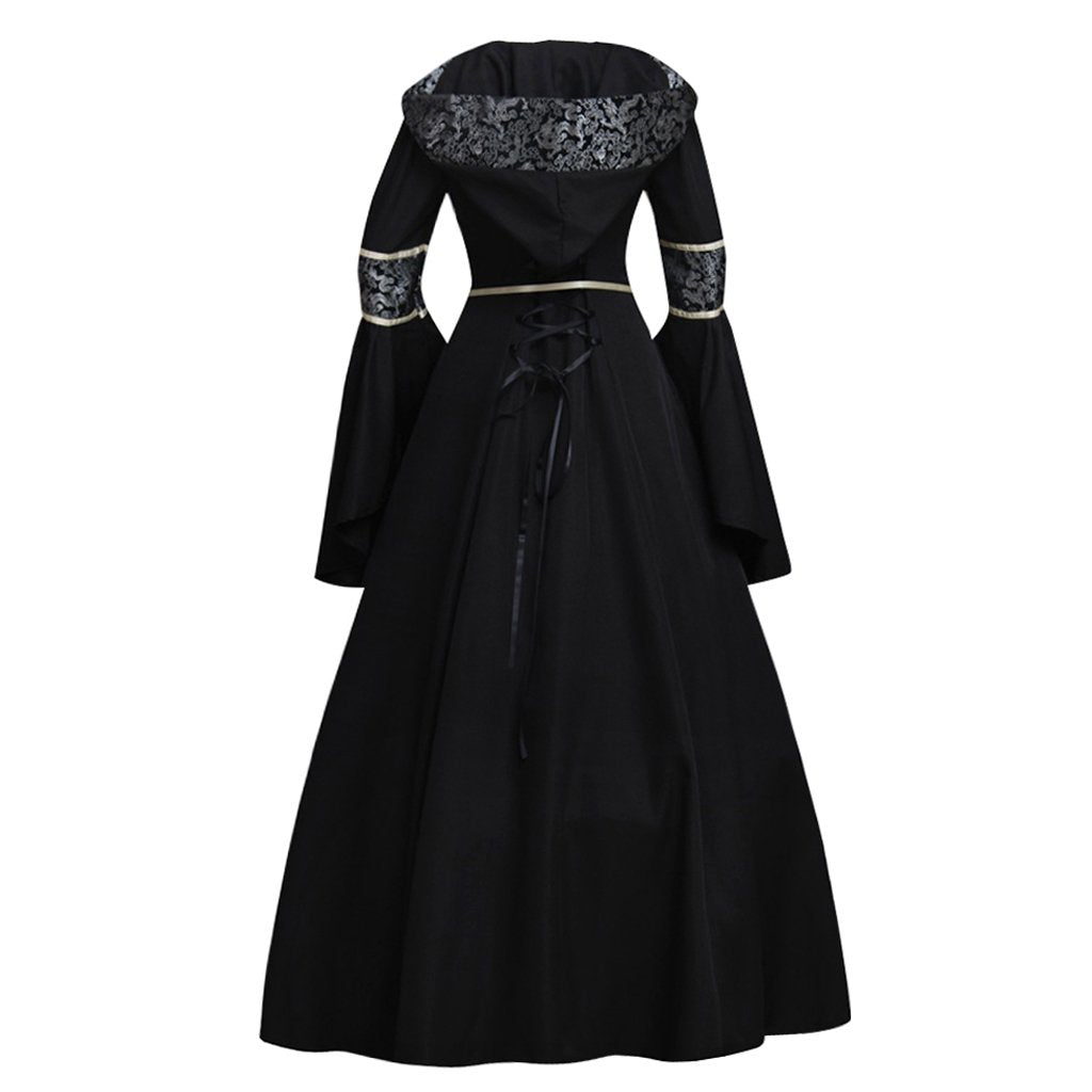CosplayDiy Women's Medieval Gothic Witch Vampire Costume Dress XL Black