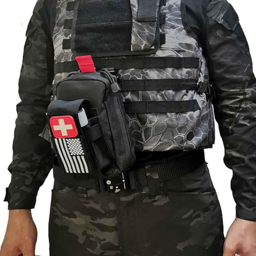 Ifak Med Trauma Kit, Black Molle Tactical Emergency First Aid Kit,Military Survival Molle EMT Medical Kit Refill Supplies ...