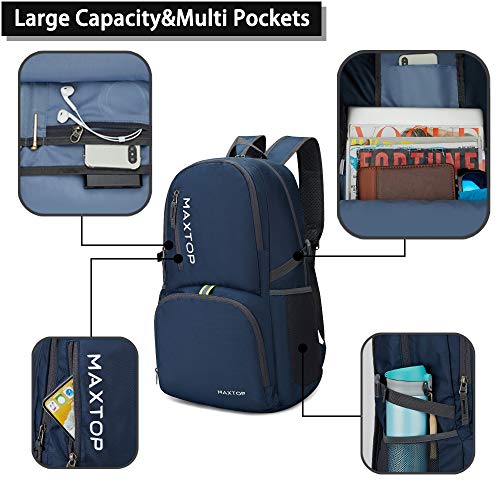 MAXTOP 40/50L Lightweight Packable Backpack for Hiking Traveling Camping Water Resistant Foldable Outdoor Travel Daypack