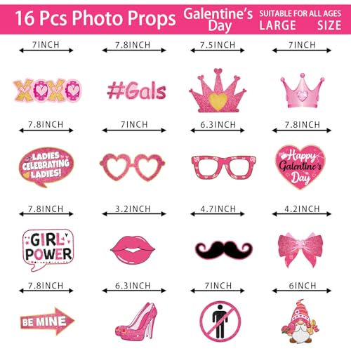 Galentines Day Decorations Photo Booth Props Galentines Decorations Photobooth Props Valentines Day Decor Kit for Ladies G...