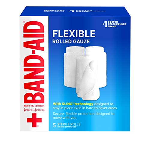 Band-Aid Brand of First Aid Products Flexible Rolled Gauze Dressing for Minor Wound Care, Soft Padding and Instant Absorpt...
