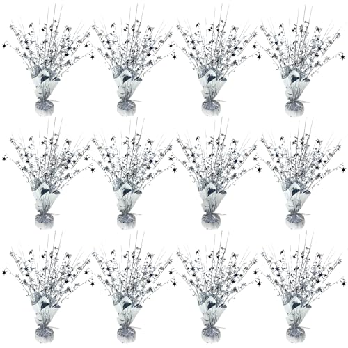 FUBININA 12 Pack Metallic Foil Spray Centerpiece Star Table Decoration Burst Table Centerpieces for New Years Nye Birthday...