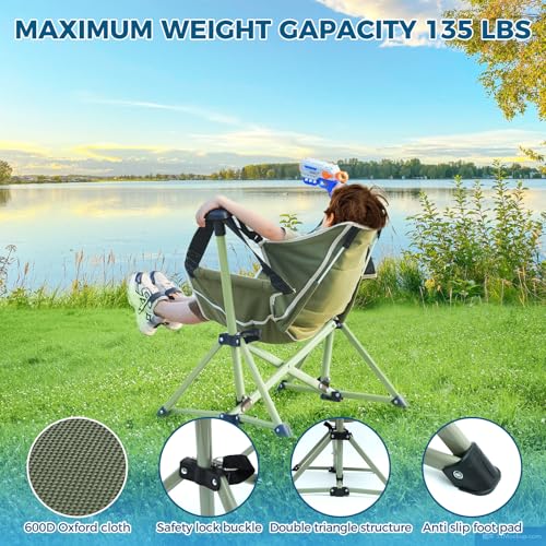 Chloraeon Kids Hammock Chair,Adjustable Kids Camping Chair,Folding Chair with Stand,Portable Hammock Chair for Camping, Tr...