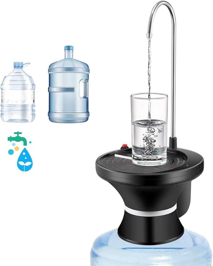 Drinking Water Dispenser Pump, Automatic Electric Drinking Water Bottle Pump for 2-5 Gallon Water Jugs, USB Rechargeable w...