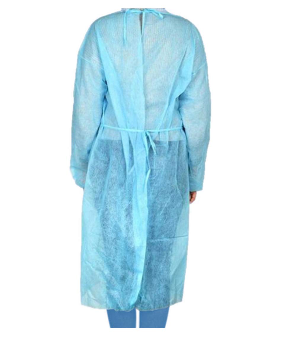 Dealmed Blue Isolation Gown – Disposable Medical Gowns, Latex-Free, Perfect for Hospitals, Medical Facilities, and Physicians’ Offices (Pack of 10)