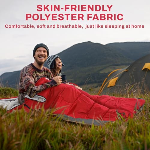 Elevon Sleeping Bag for Adults Teens Kids Cold Warm Weather, Portable Waterproof & Lightweight, Compact with Compression S...