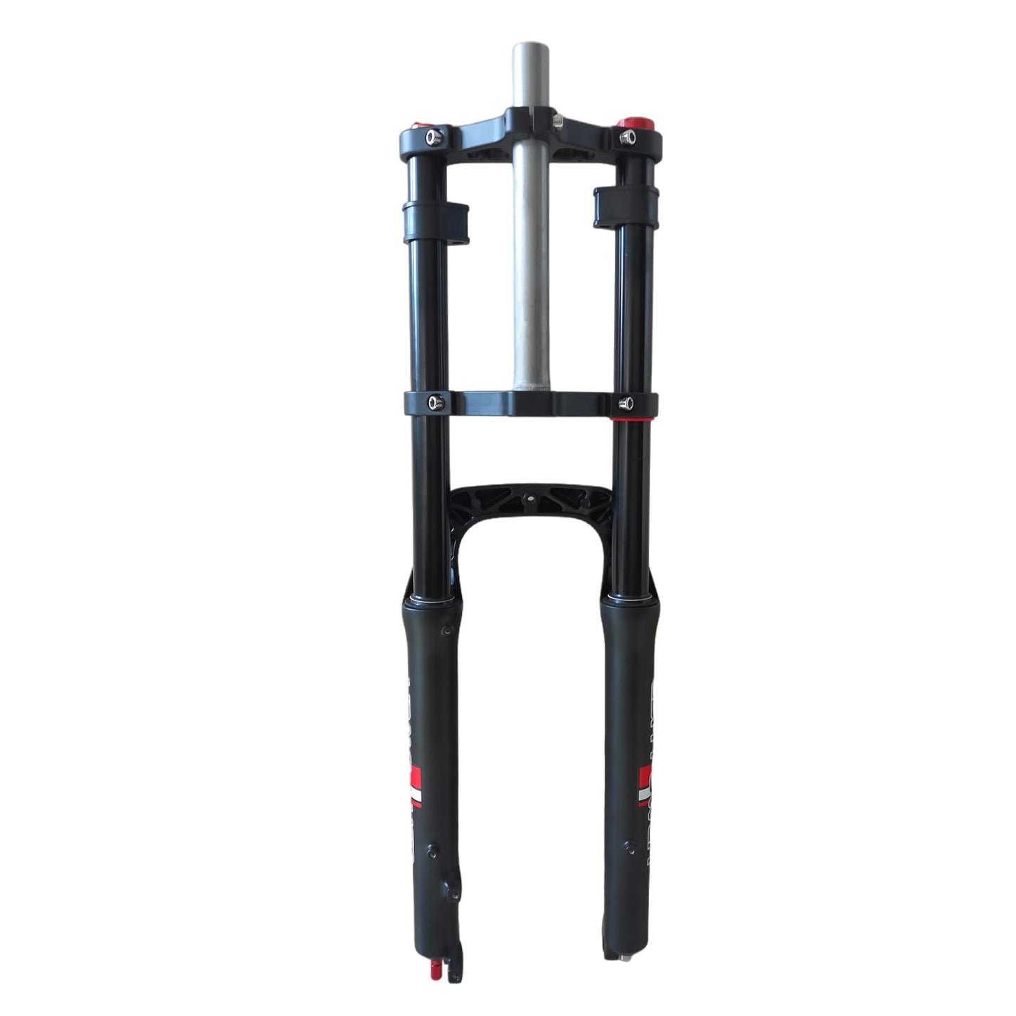 AUTES 26"X4.0" Bicycle Fork Air Suspension Fat Tire Bike Fork, Spacing Hub 135mm 1 1/8 Straight Tube MTB Manual Lockout 9mm QR Mountain Bike Electric Bike Front Forks(26"×4")