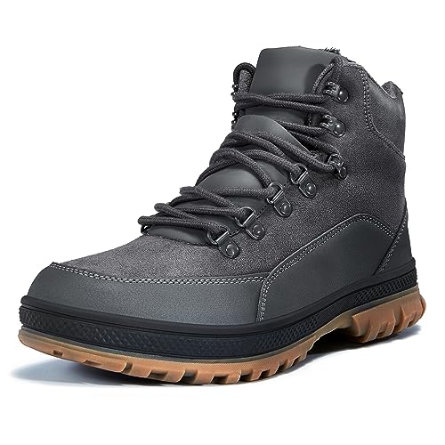 Wondamo Men's Snow Boots Lightweight Waterproof Winter Boots Fur Lined Anti-slip Cold Weather Shoes