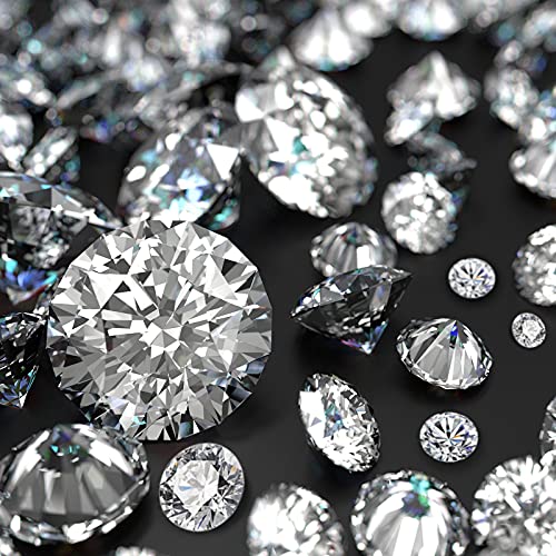 Hicarer 800-Piece Diamond Decorations - Acrylic Diamond Table Scatter Crystals for Vase Fillers, Party Decor (Clear, 30mm,...