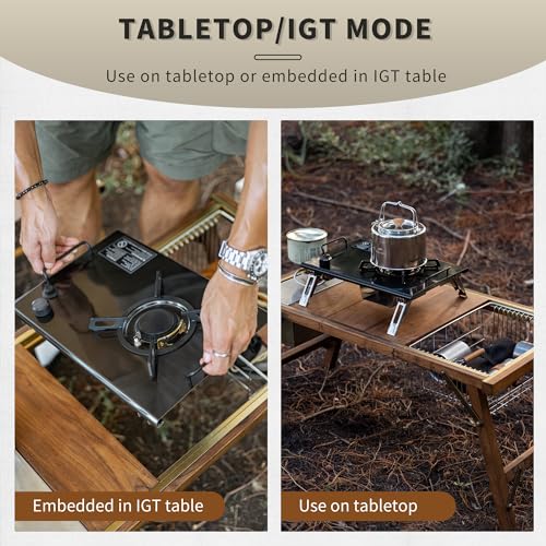 Naturehike Camping Gas Stove for IGT Table, Folding Isobutane Stove with Carry Bag, Portable Camp Stove for Outdoor Car Ca...