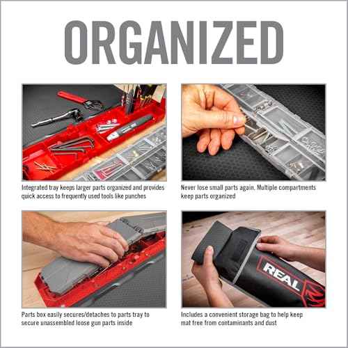 Real Avid Smart Mat Options - Choose 47.25¡±x19.5¡± XXL Mat or 43"x16" Universal Smart Gun Mat - Gun Oil Resistant, Non-Slip, Padded Rifle Cleaning Mat