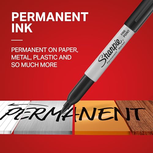 Sharpie Permanent Markers Set Quick Drying And Fade Resistant Fine Point Marker For Wood Plastic Paper Metal And More Draw...