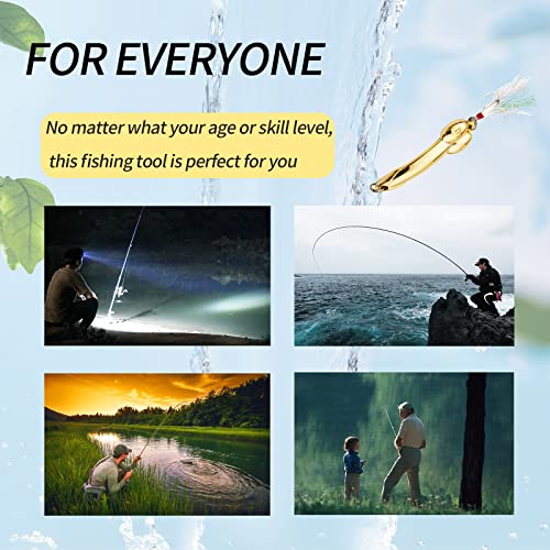 4Pack Funny Fishing Lures for Men Saltwater Fishing Lures Set Metal Jigging Spoons for Bass Fishing Crank Baits Topwater L...