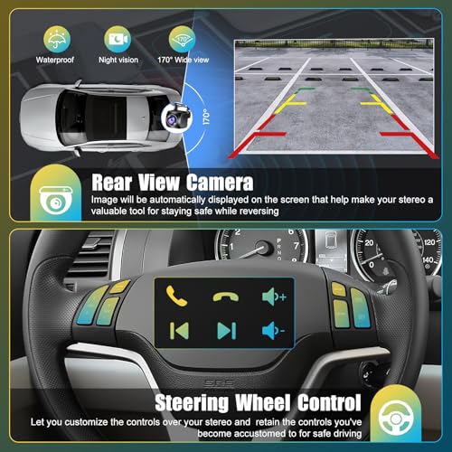4G+64G Android 12 Car Radio for Honda CRV 2007-2011, 9'' Head Unit Stereo with WiFi/5G, Wireless CarPlay+Android Auto, GPS...