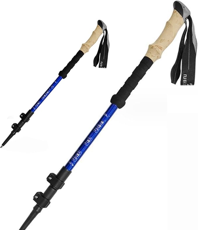 Walking Poles Set of 2, Ultralight Carbon Fiber Quick Lock EVA Grip Trekking Poles, Balance Support for Seniors, Women and...