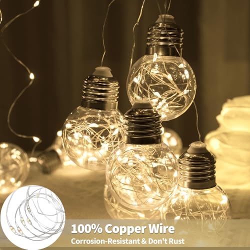 YOLIGHT Wishing Ball Curtain Lights 200 LED Window Curtain String Lights with Remote, USB Battery Powered Twinkle Globe Fa...