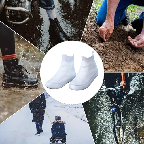 Adorila Silicone Waterproof Shoe Covers, Anti-Slip Anti-Friction and Portable Waterproof Shoe Covers for Outdoor Home Trav...
