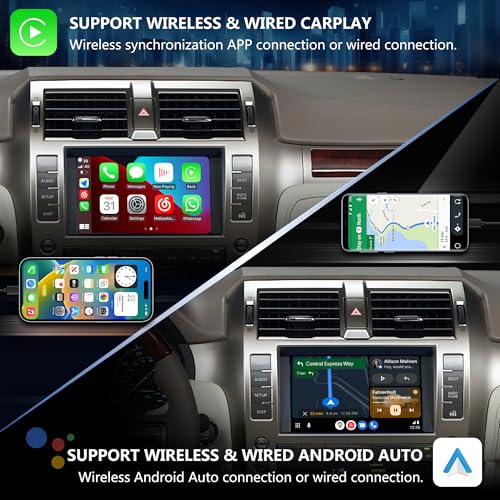 for Lexus GX 2009-2013 Wireless CarPlay Android Auto Linux Interface Box Fit for Original Car Radio Upgrade GPS Navigation