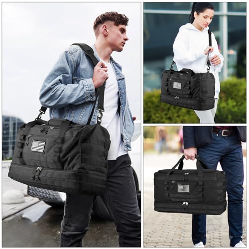 ETRONIK Gym Bag for Men Women, Carry on Luggage 22x14x9 Airline Approved, Tactical Travel Duffle Bag with Toiletry Bag and...