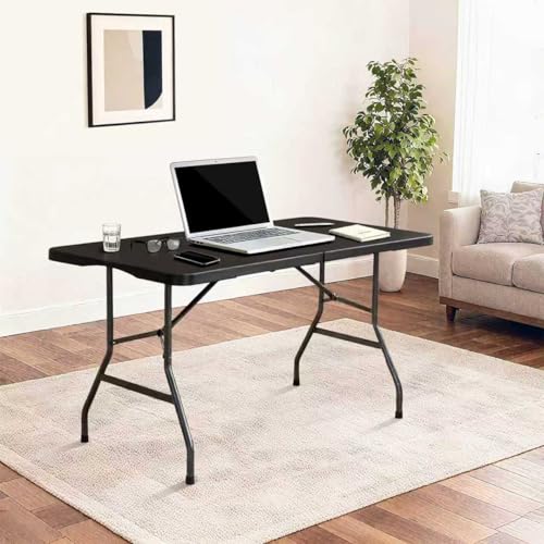 Vampire Killer 6FT Heavy-Duty Folding Table - Instant Setup Portable Utility Table for Large Gatherings, Indoor/Outdoor Ev...