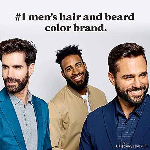 Just For Men Mustache & Beard, Beard Dye for Men with Brush Included, With Keratin Biotin Aloe and Coconut Oil for Healthy Facial Hair - Light Brown, M-25, Pack of 3 (Packaging May Vary)