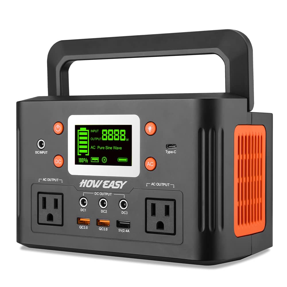 HOWEASY 260W Portable Power Station.178Wh Solar Generator with 2 110V/260W AC Power Socket Backup Power Supply, Suitable for CPAP, Outdoor Camping Travel Home Emergency
