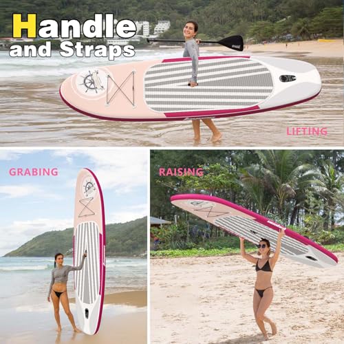 Inflatable Stand Up Paddle Board Non-Slip Deck, 11’×33”×6” Complete SUP Accessories for All Skill Levels, Wide Seat & Safe...