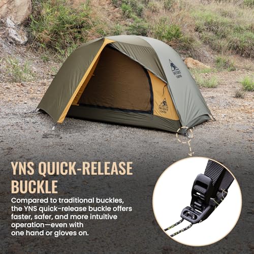 OneTigris Stella 4 Season Camping Tent Backpacking 2 Person Waterproof Lightweight Easy Setup Instant 3000mm Waterproof Ra...
