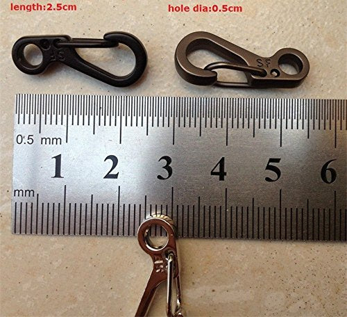 SZHOWORLD 10PCS/LOT Mini SF Spring Backpack Clasps Metal Snap Carabiners EDC Keychain Camping Bottle Paracord Hooks