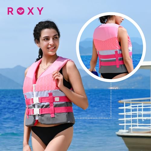 ROXY Women's Life Vest and Kids Life Vest, USCG Approved PFD, Light-Weight EPE Foam Life Jacket with Quick-Release Buckles...