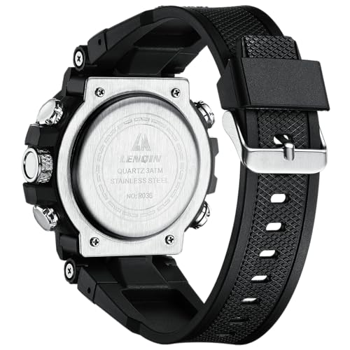 LN LENQIN Mens Watches Digital Military Watch for Men Stopwatch Army Survival Tactical Sports Outdoor Big Face Waterproof ...