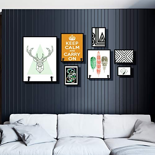 MOCOUM 4 Pack 7.87 inch Wall Mount Plate Display Stands, Medium Wall Easel Holder Plate Hanger Vertical Plate Stand Holder...