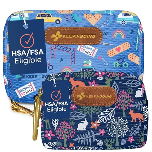 Keep Going Travel First Aid Kit Bundle of 2 Kits, First Aid Kit for Car, Home, Dorm, & Boat with Latex-Free Bandages – Tra...