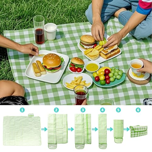Outdoor Picnic Blanket,Extra Large Picnic Blanket Beach Blankets, Picnic Mat Waterproof Sand Proof Foldable Portable for O...