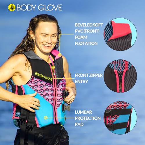 Body Glove Phantom Women's Neoprene Life Jacket, USCG and Transport Canada Approved PFD, Lightweight Life Vest, Great for ...