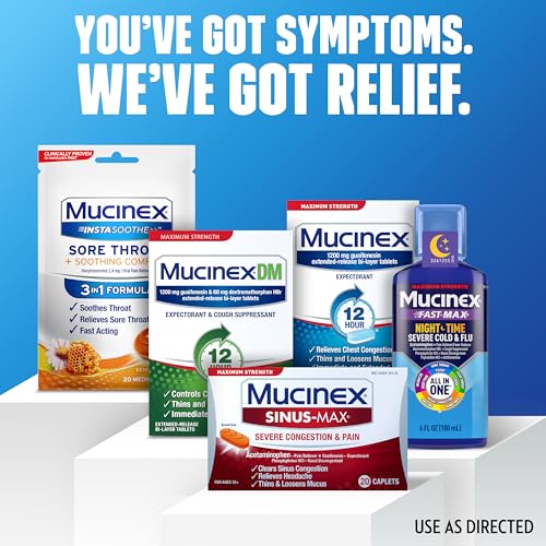 Mucinex Sinus-Max Severe Congestion Relief Caplets, 20 Count