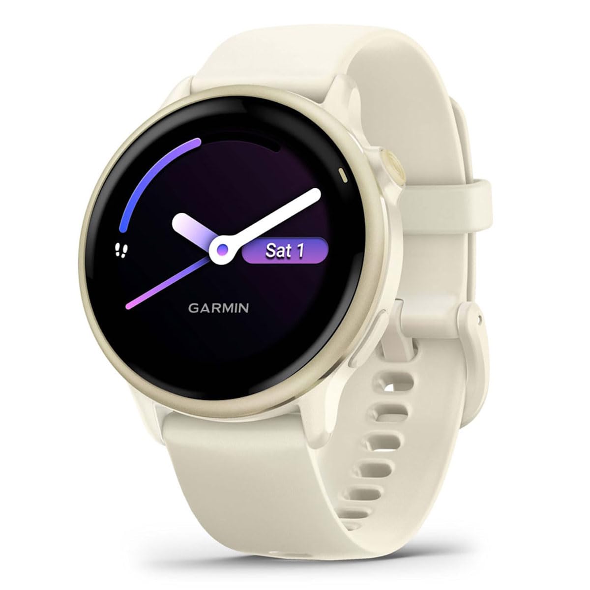 Garmin Vivoactive 6 (Lunar Gold/Bone) Fitness Gps Smartwatch Bundle - Amoled Health Watch, 11-Day Battery Life, Body Battery, Mu