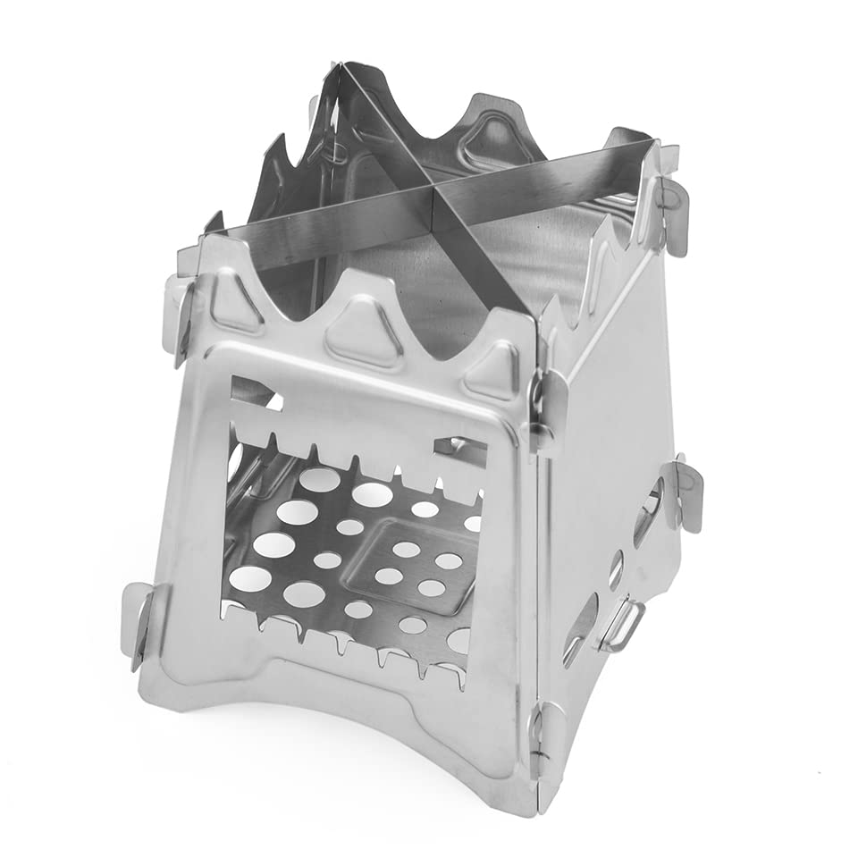 Lightweight Portable Wood Burning Camping Stove Camping Backpacking Stove Folding Wood Stove for Outdoor Hiking Camping Pi...