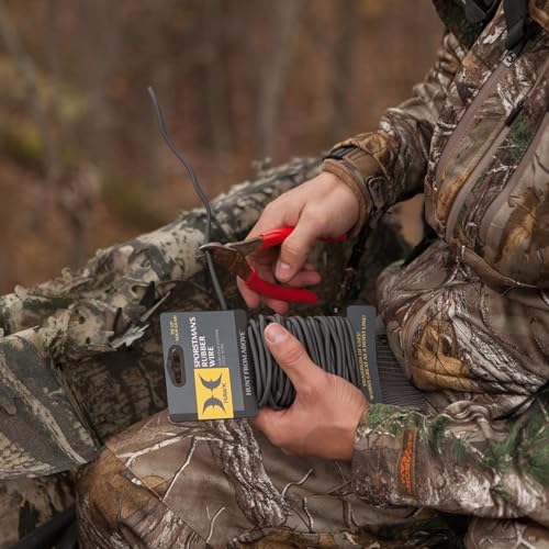 HAWK Sportman's Rubber Wire Durable Easy to Use Reusable 25' Long Rust-Free Coated Wire for Hunting, Fishing, Camping 40 L...