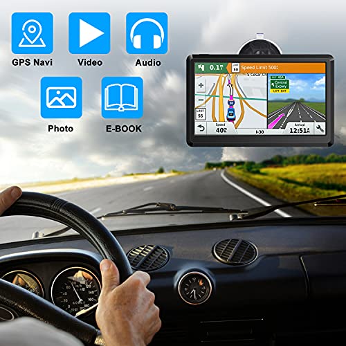 GPS Navigator for car,7 Inch GPS Navigation Truck & RV & Car, Driver Alerts, Turn-by-Turn Directions, 2026 Map with Free U...