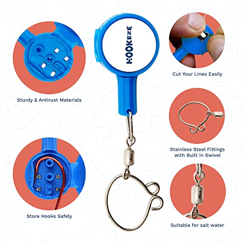 HOOK-EZE Fishing Knot Tying Tool | Protect from Fish Hooks | Tie Fishing Knots Easily | Cool Gadgets for Fishermen | Ice F...